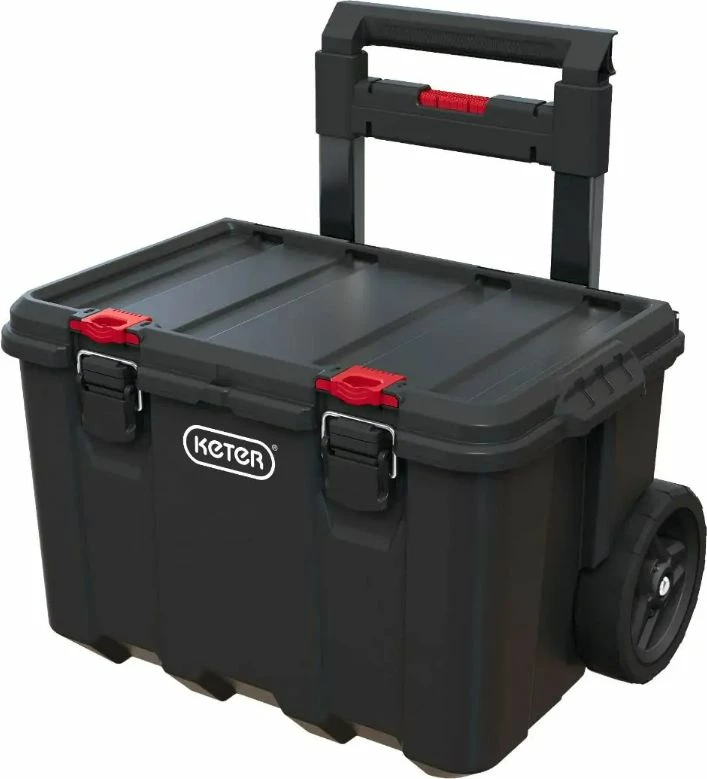 Kuti veglash me rrota Keter Stack'N'Roll, set modular 3 copë, e zezë