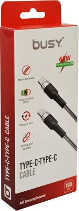 Kabllo Busy Type C to Type C 1 m 60W Silver