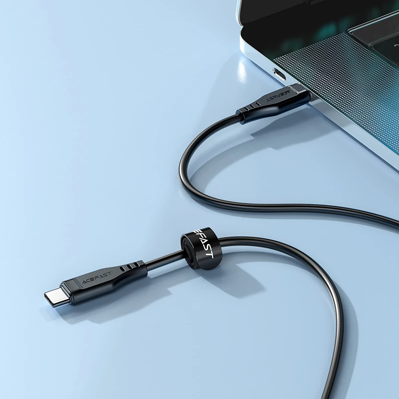 Kabllo Acefast C3-03 USB-C në USB-C, 1.2m, 60W, e bardhë