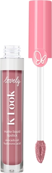 Buzëkuq liquid Lovely K Look matte 01 për femra 6ml