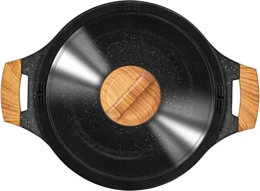 Set enësh gatimi Smile MGK-23, 8 pjesë, alumini, doreza të zeza, kapakë qeramike