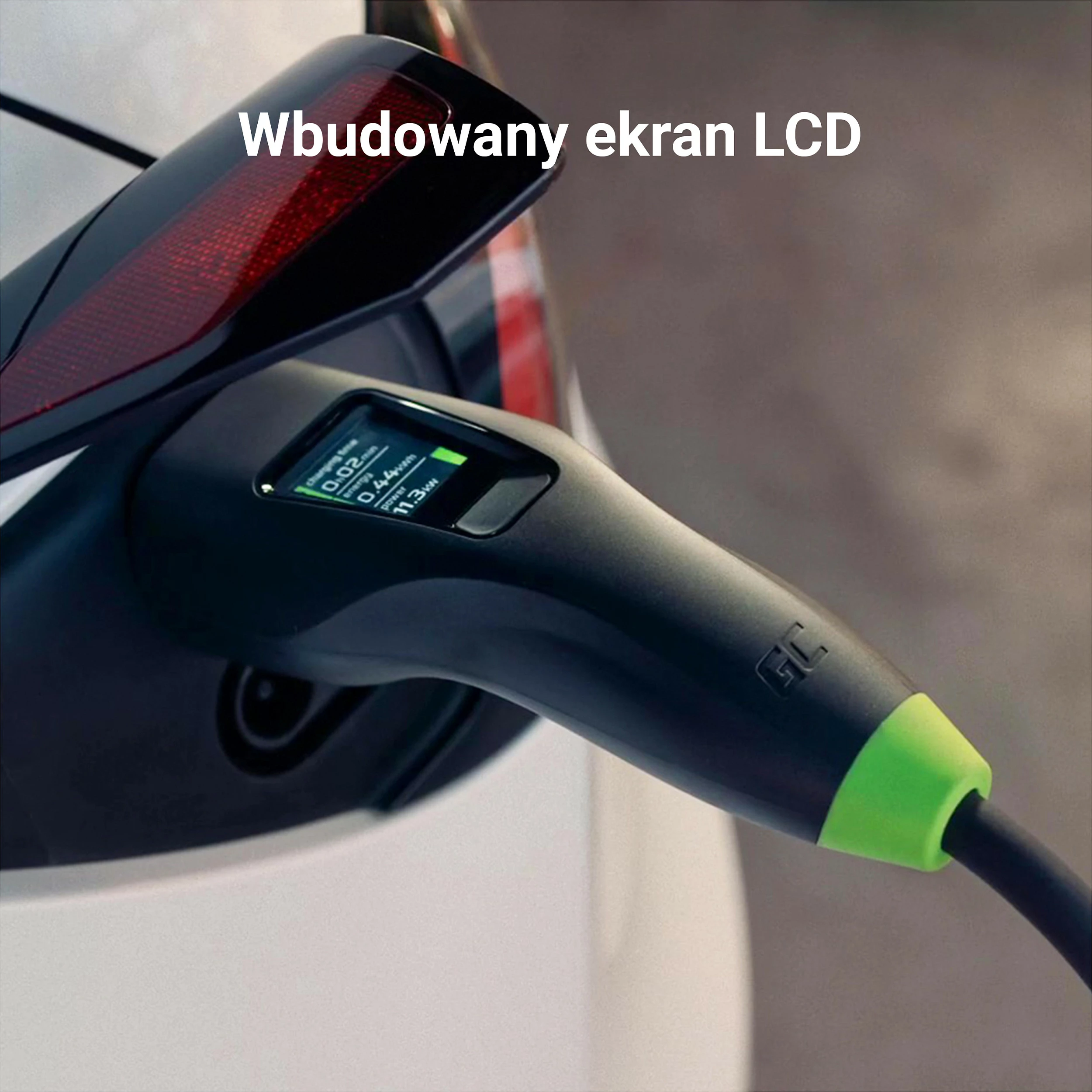 Stacion karikimi EV Green Cell Habu, 7 m, 2-në-1, 11 kW, i zi