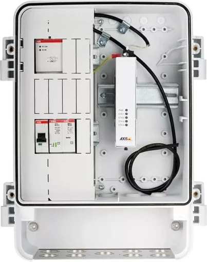 Kabinet i jashtëm Axis T98A15-VE Media Converter, 230V AC, i bardhë