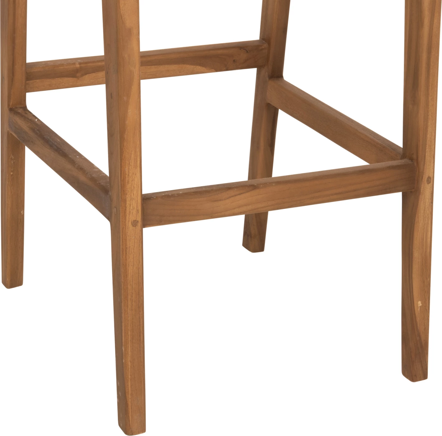 Karrige për bar me shpinë NESHA FH9788 dru TEAK, litar natyral-bezhë, 45x57x110H cm
