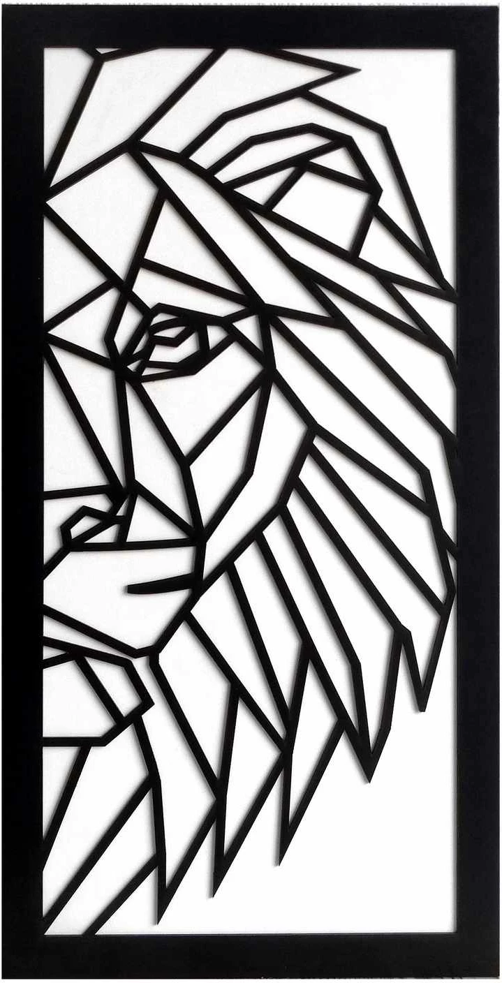 Pikturë dekorative me kornizë MDF Wallity, Rava, e zezë dhe e bardhë, 35x68cm
