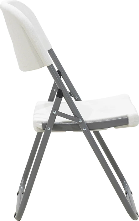 Karrige palosëse për kamping Edison me kornizë metalike dhe të përforcuar, ngjyrë bardhë, set 4 copë