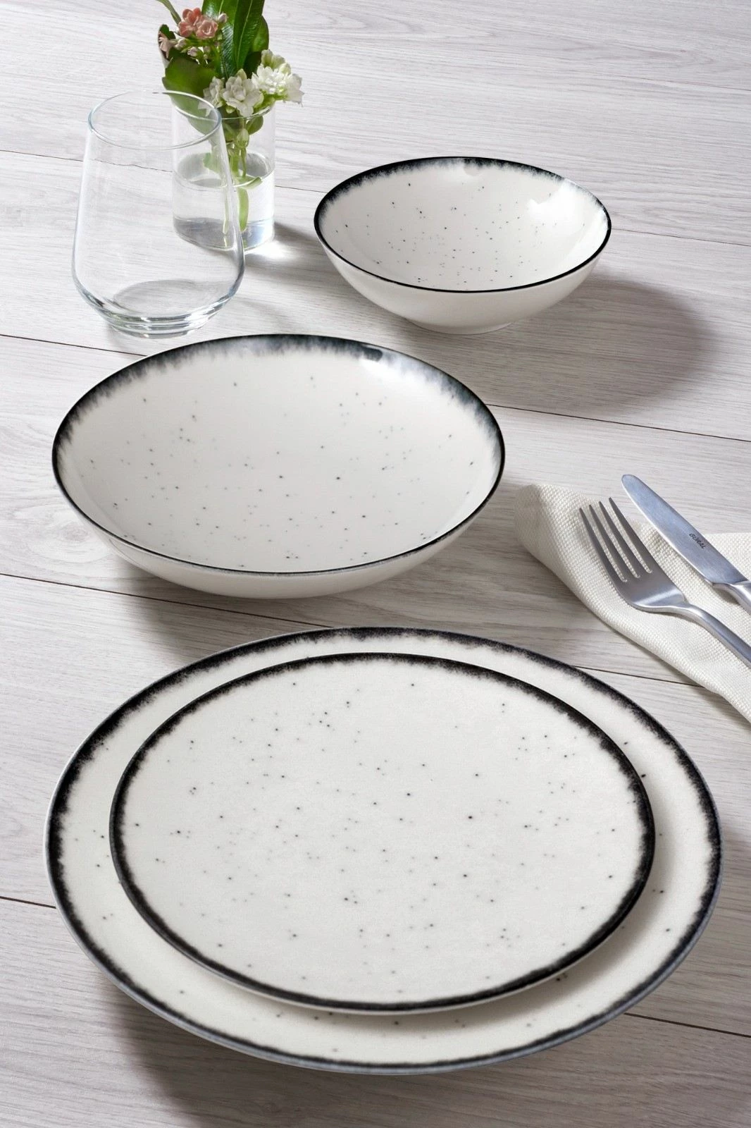 Set enësh për drekë, porcelan, 24 copë, Hermia, GBSATN24KY458SYH