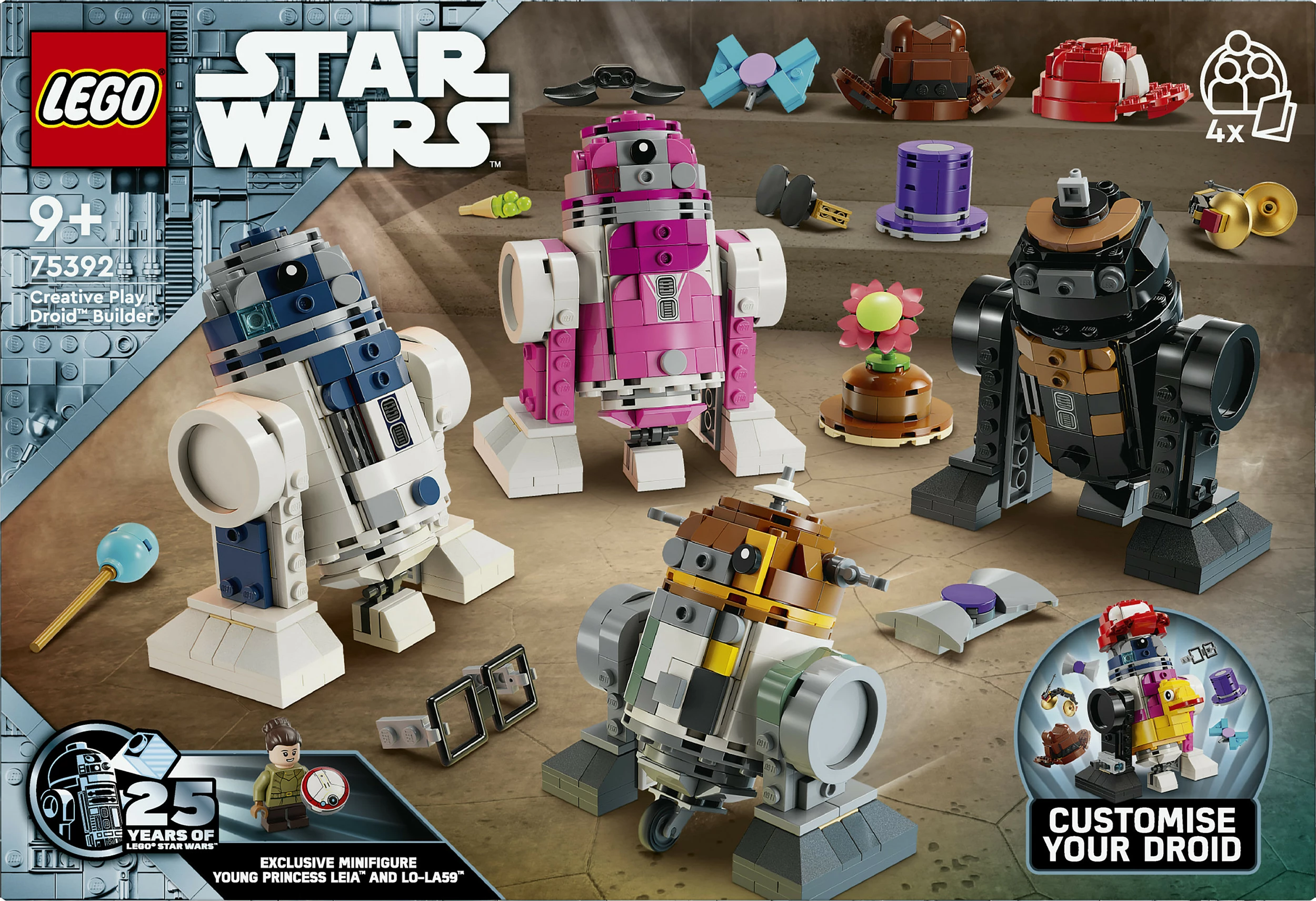 Set ndërtimi LEGO Star Wars Creative Play Droid Builder 75392, 1186 pjesë, 9+ vjeç, shumëngjyrësh
