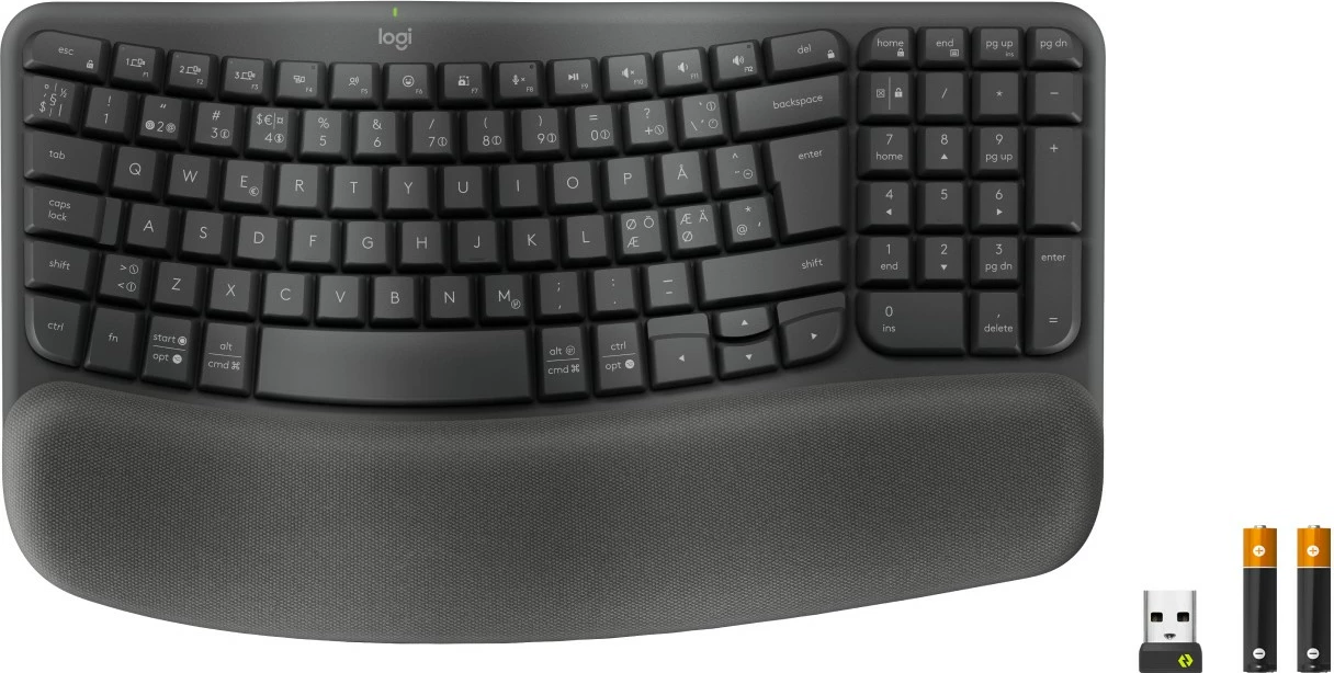 Tastierë Logitech Wave Keys for Business, wireless, Nordic, grafit