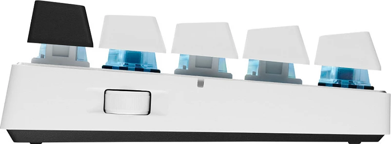 Tastierë gaming wireless Logitech PRO X 60 LIGHTSPEED, mekanike GX Brown, 60%, RGB, Nordic, e bardhë