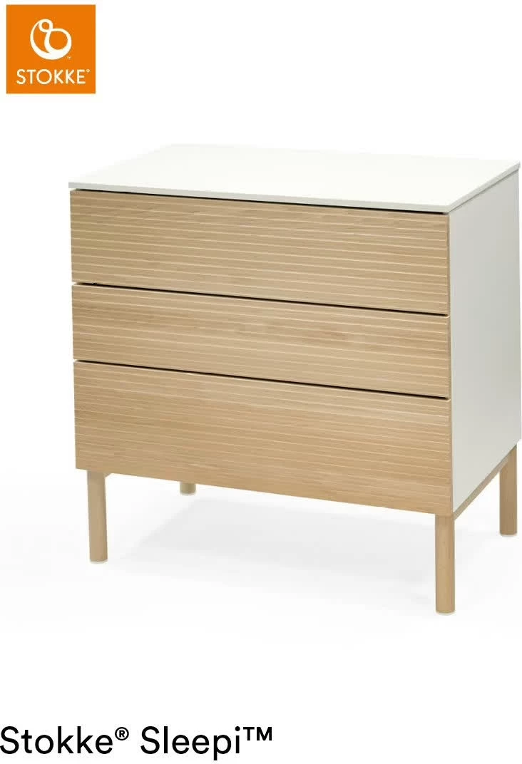 Komodë për dhomë të fëmijëve Structure for sleepi™ natural chest of drawers – Stokke®