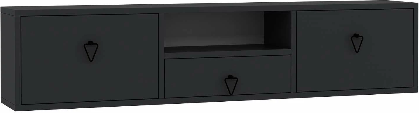 Komodë për TV, Skye Decor, 1303-DROP-1, antracit, e zezë