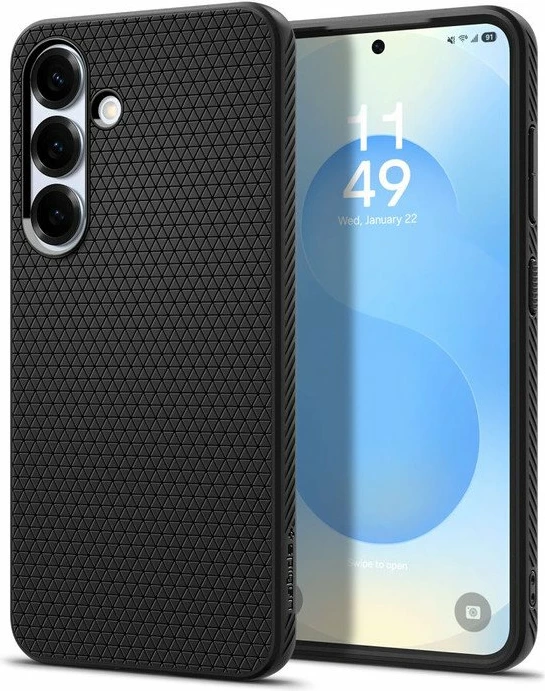 Mbështjellës Spigen Liquid Air për Samsung Galaxy S25, TPU, i zi mat