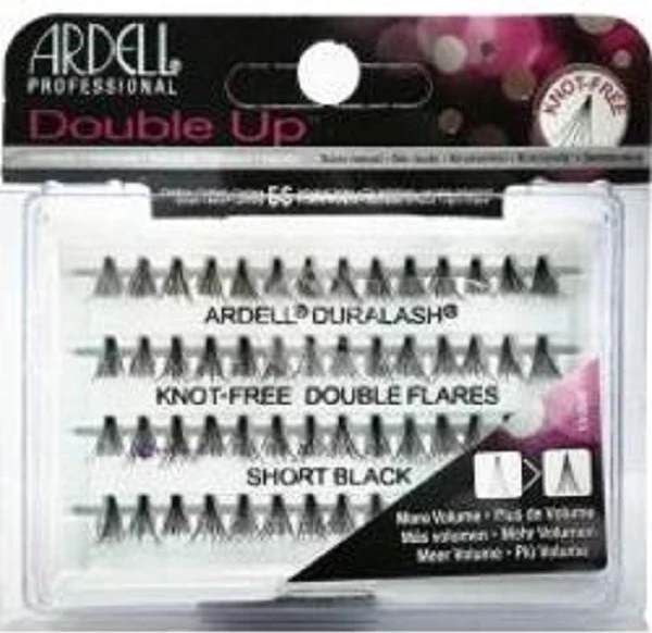 Qerpikë artificial Ardell Double Up Set Short Black, 96 copë
