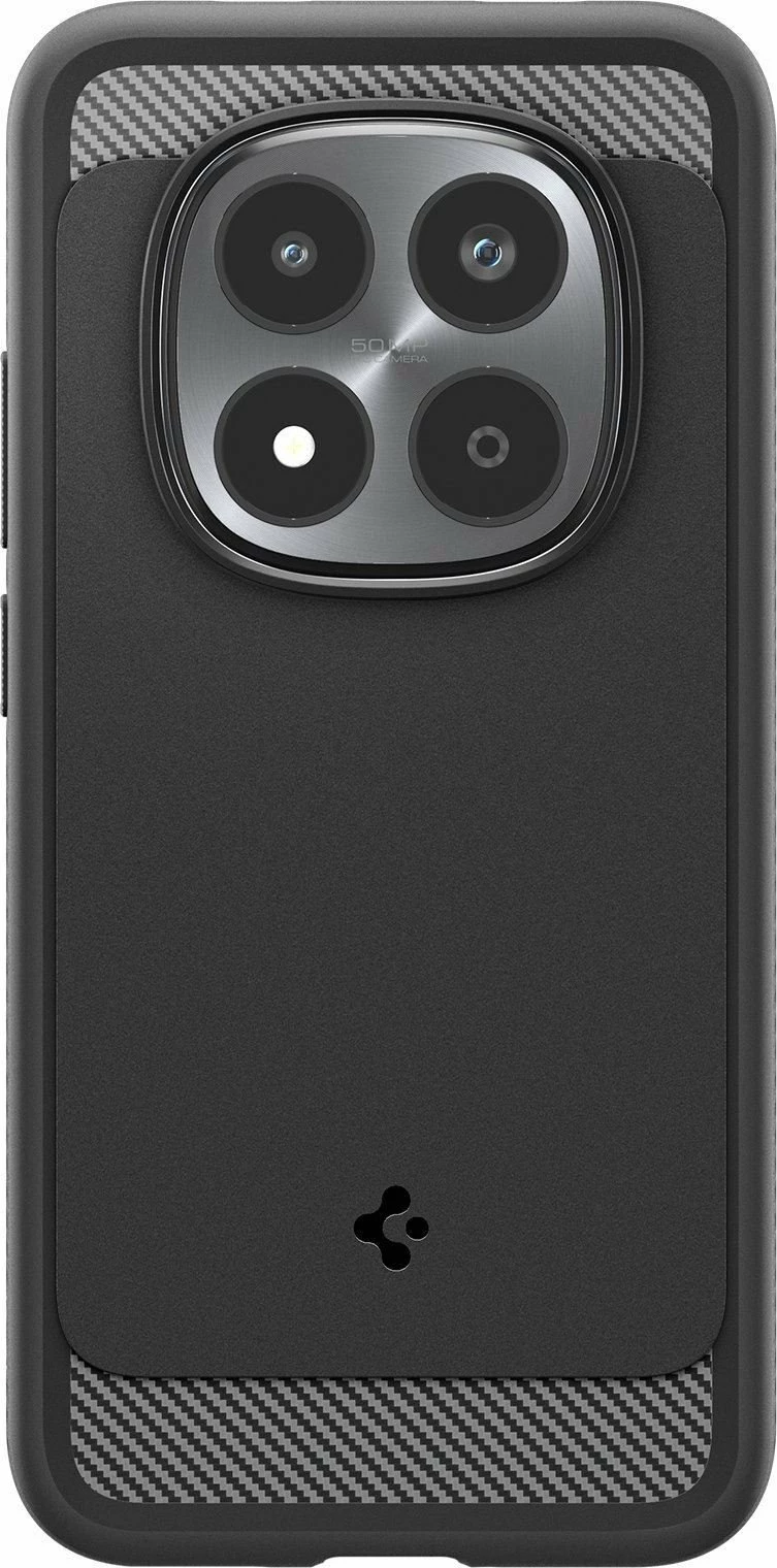 Mbështjellës Spigen Rugged Armor për Xiaomi Redmi Note 15 Pro 5G, TPU, karikim wireless, MIL-STD 810G, i zi mat