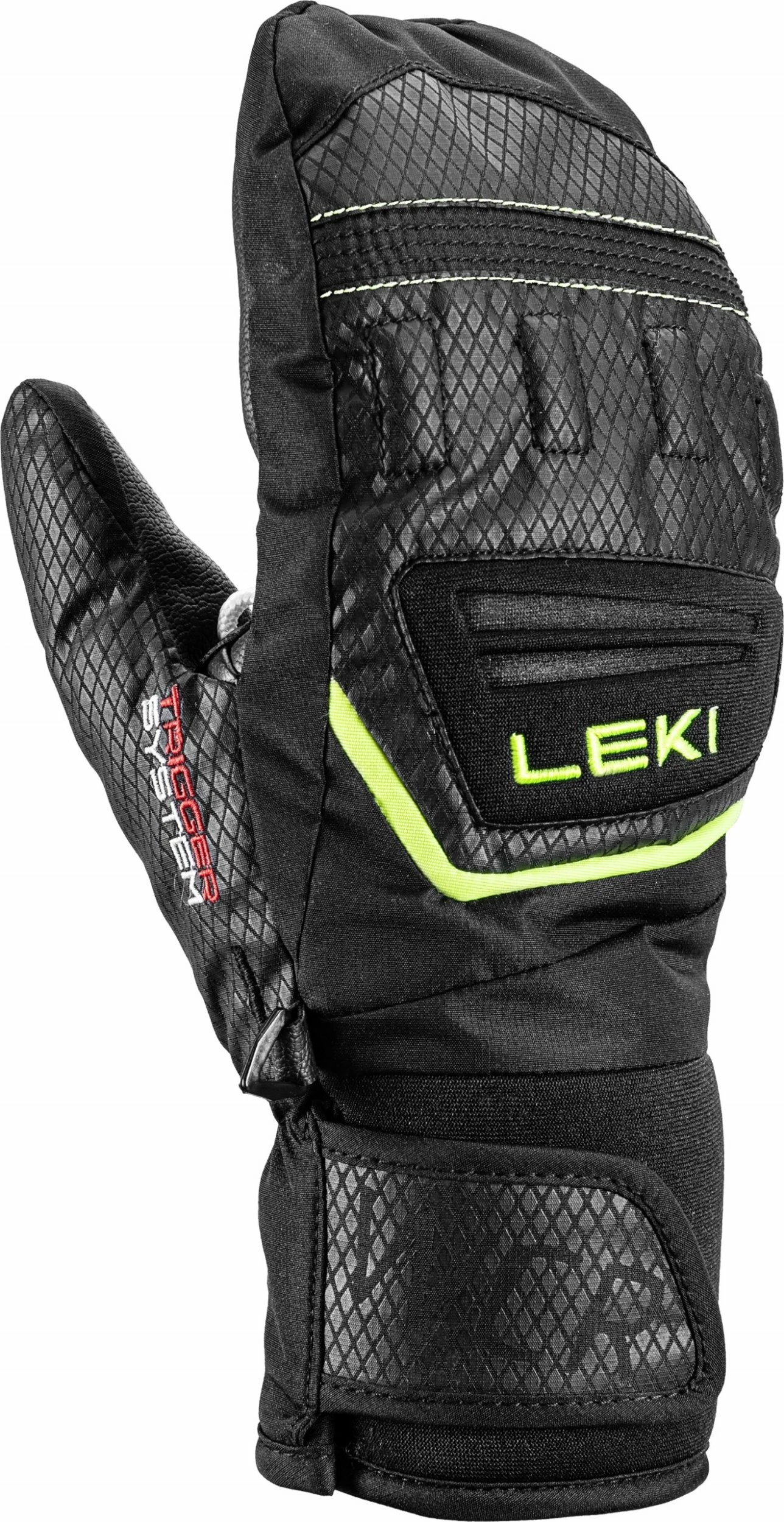 Dorëza skijimi Leki WCR Team 3D Junior Mitt 5.0, madhësia 5, e zezë