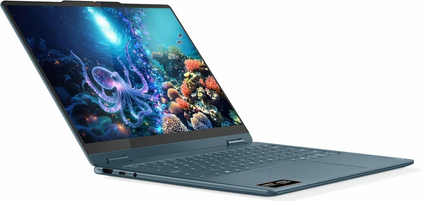 Laptop 2n1 Lenovo Yoga 7 14AKP10 (83JR008NPB) Ryzen AI 5 340, 16GB RAM, 512GB SSD, 14" OLED Touch, Windows 11, blu, set me Yoga Pen