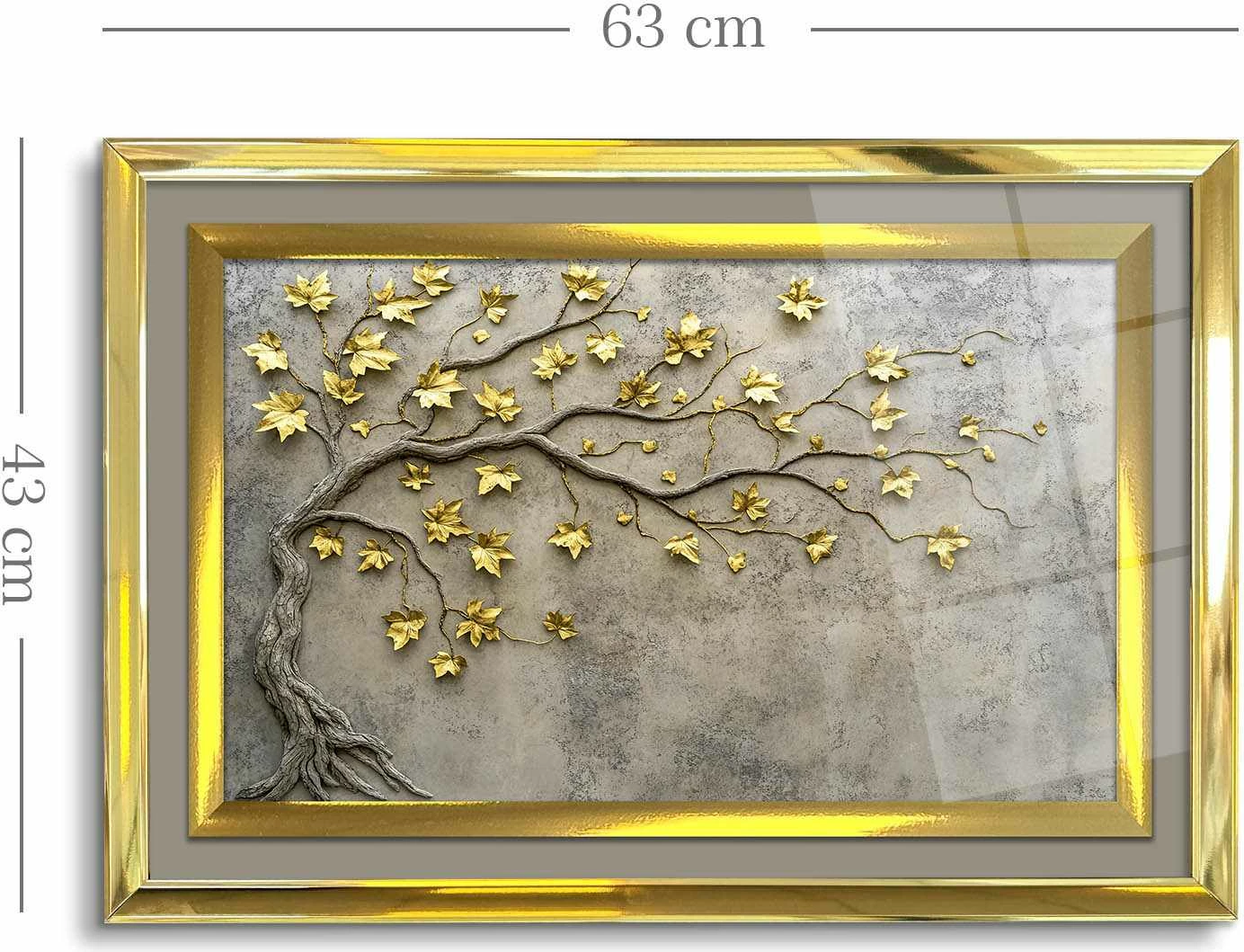 Pikturë dekorative me kornizë, shumëngjyrëshe, Wallity 4363Kromaltınct - 030, 43x65cm