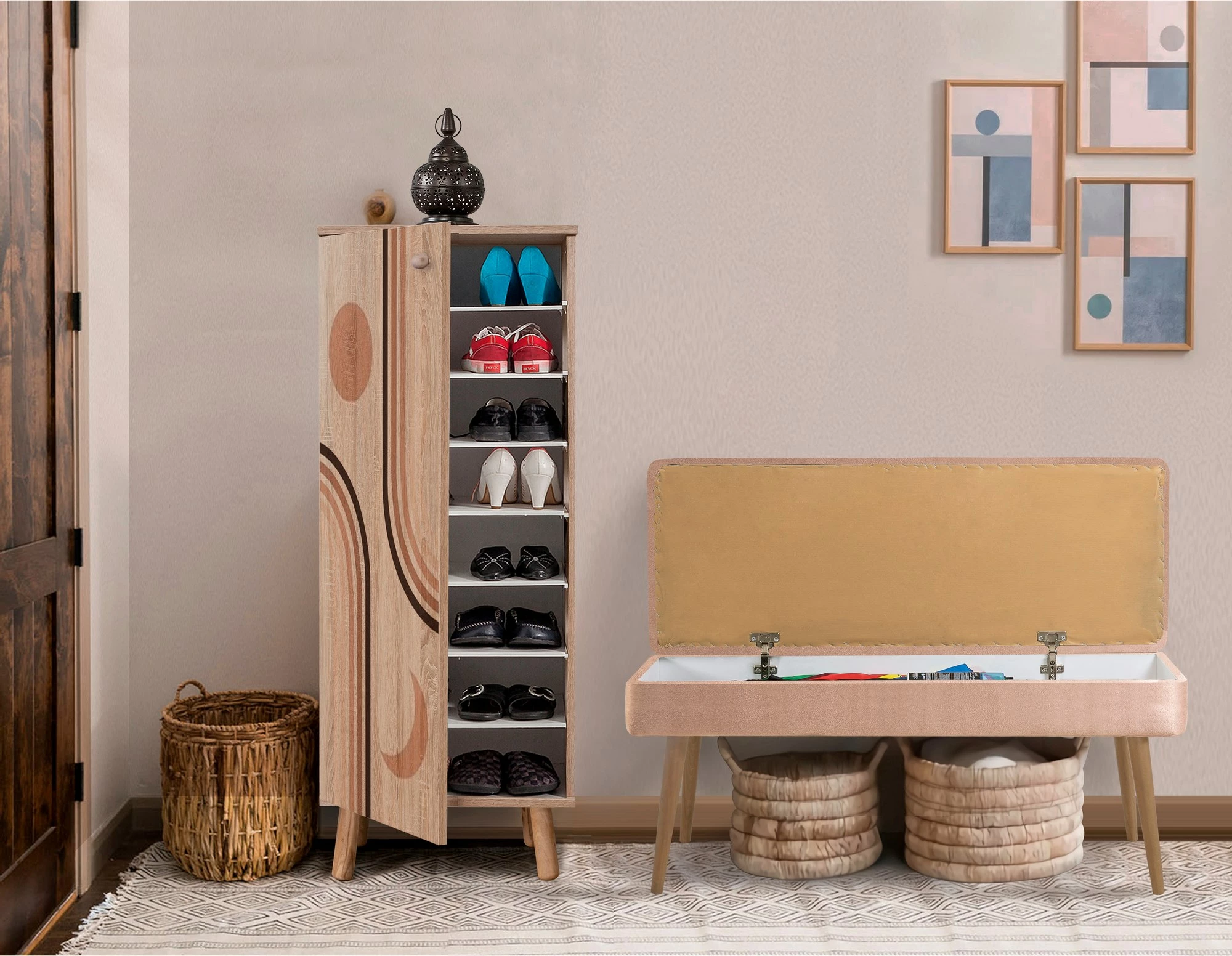Set mobiljesh për korridor, ngjyrë sonomo dhe stone, Skye Decor, 934-0900