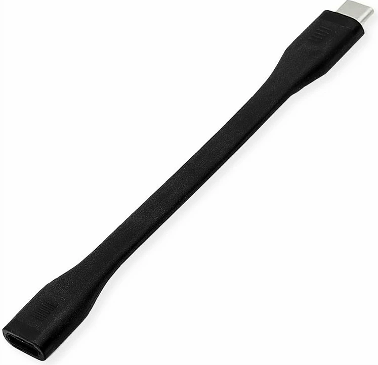 Kabllo zgjatëse USB-C ROLINE 11029079, USB4 Gen 3x2, 40 Gbit/s, 0.115 m, 100 W, e zezë