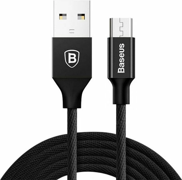 Kabllo USB-A në microUSB Baseus Yiven CAMYW-B01 1.5 m 2A USB 2.0 e zezë