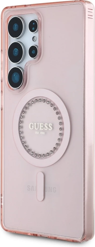 Mbështjellës Guess për Samsung Galaxy S25 Ultra, MagSafe, Rozë
