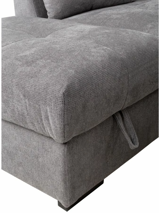 Kënd divan Bill, shtrihës, kënd i majtë, ngjyrë gur, 241x173x94