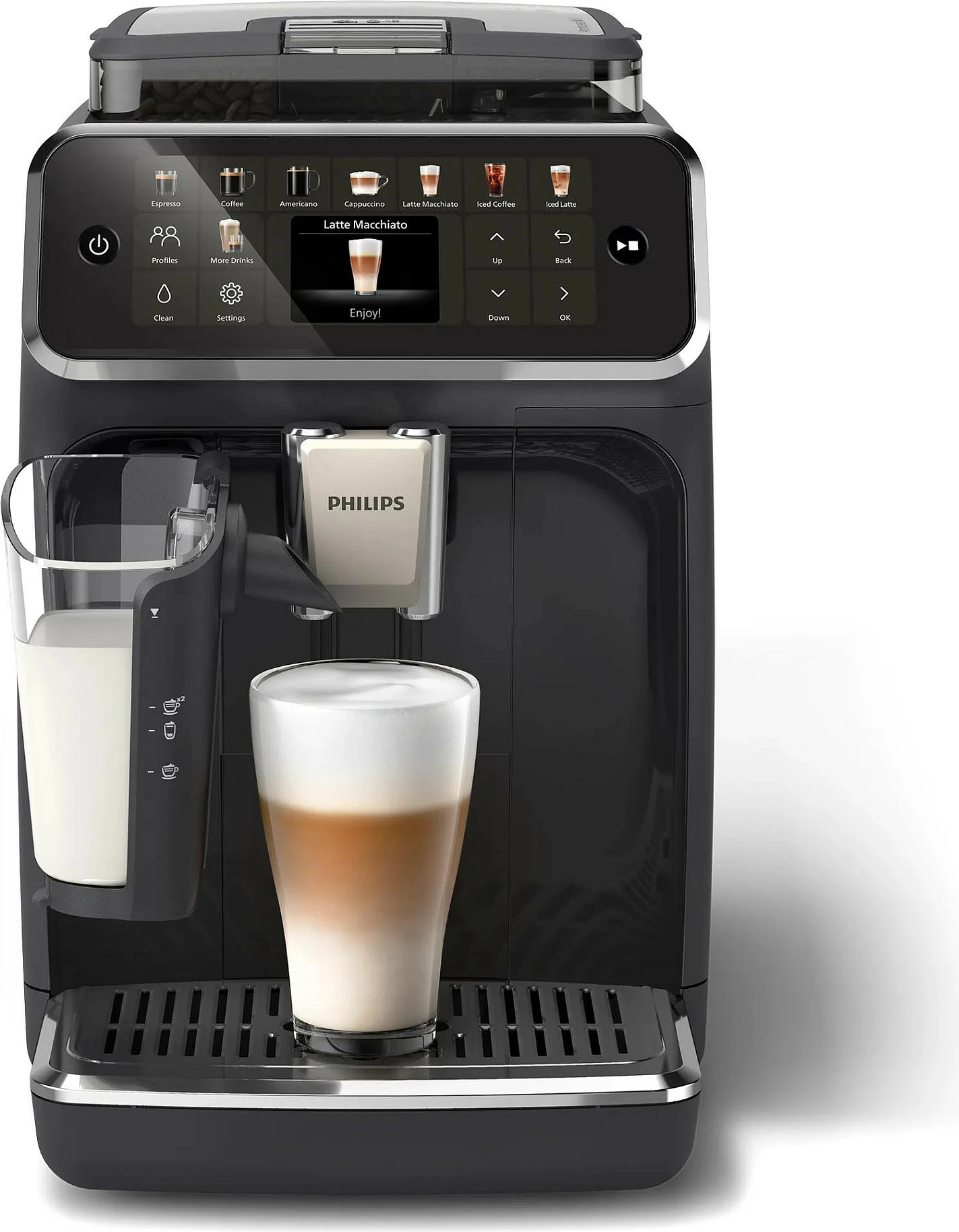 Aparat kafeje Philips EP5541/50 LatteGo 5500 Series, automatik, me sistem qumështi, i zi