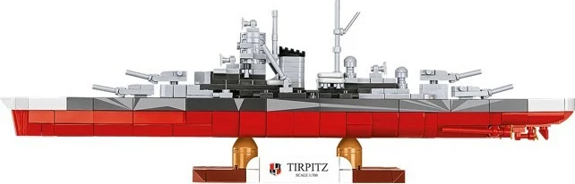 Set ndërtimi me blloqe, Cobi, Battleship Tirpitz 4853, 593 elemente, shkallë 1:700