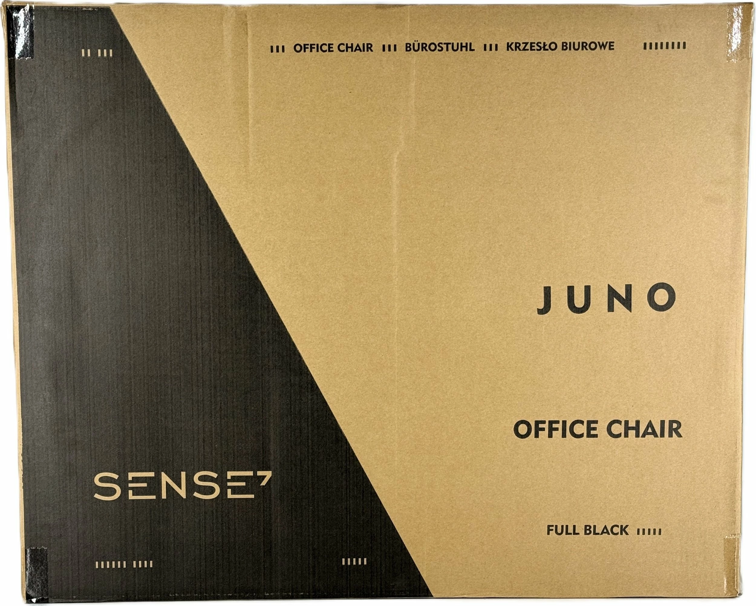 Karrige zyre SENSE7 Juno, rrotulla, mekanizëm Tilt, rrjetë mesh, deri 130 kg, e zezë