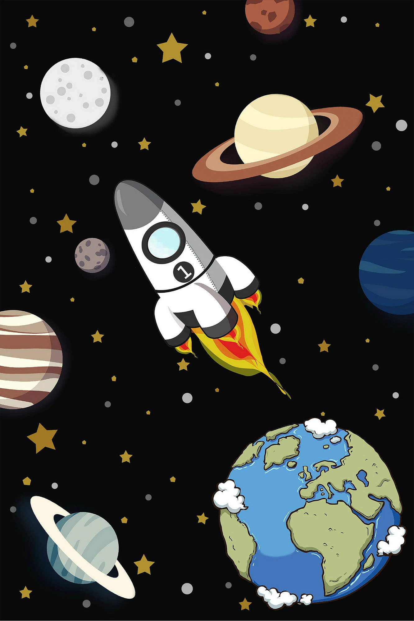 Qilim multikolor për fëmijë, 50x80cm, Conceptum Hypnose, WOOKECE049