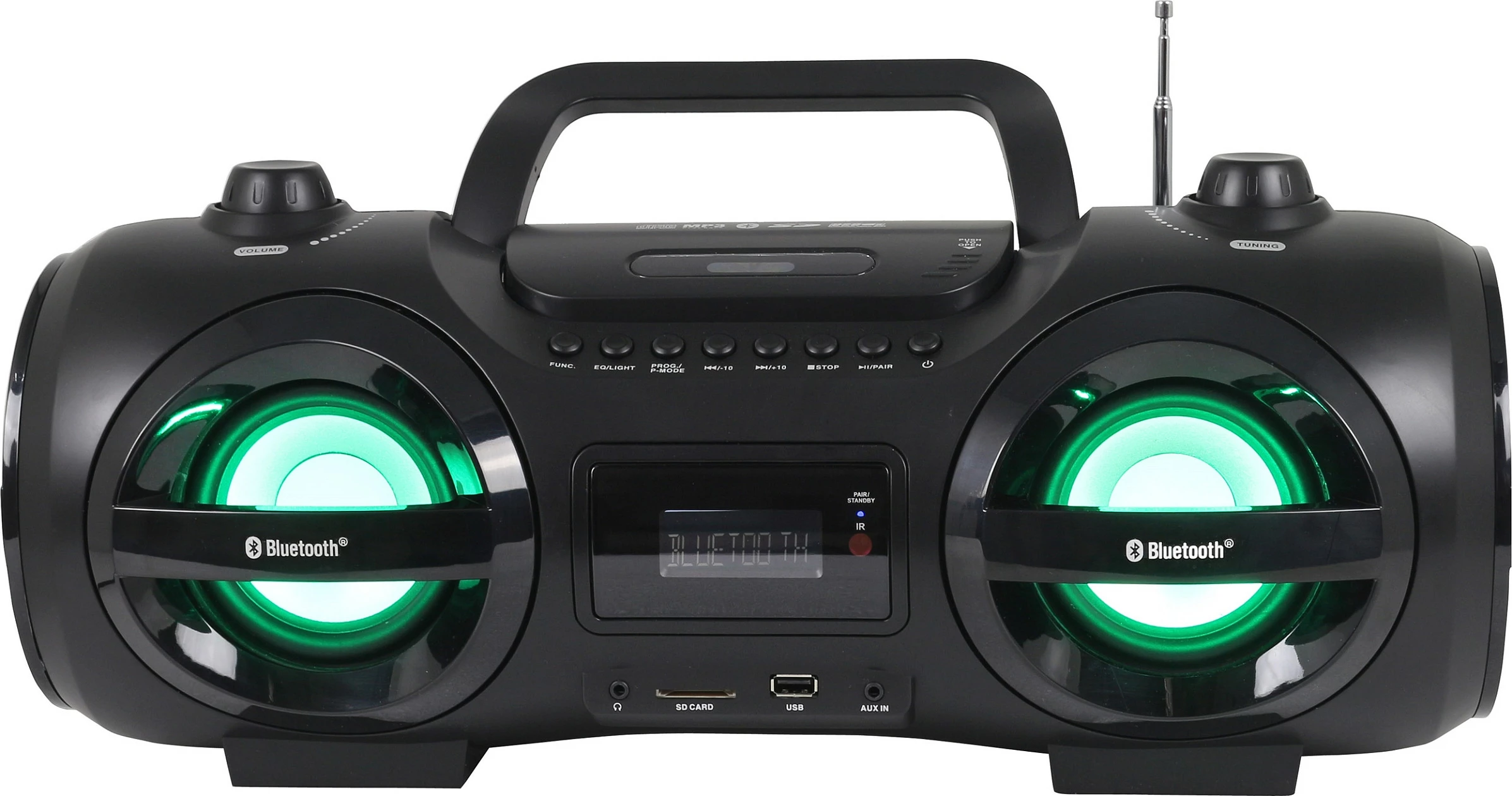 Altoparlant portativ REFLEXION CDR900BT, CD/USB/Radio FM, Bluetooth, Black/Orange