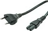 Kabllo rryme VALUE 19.99.2092, 3 m, CEE7/16 në C7, 250 V 2.5 A, e zezë