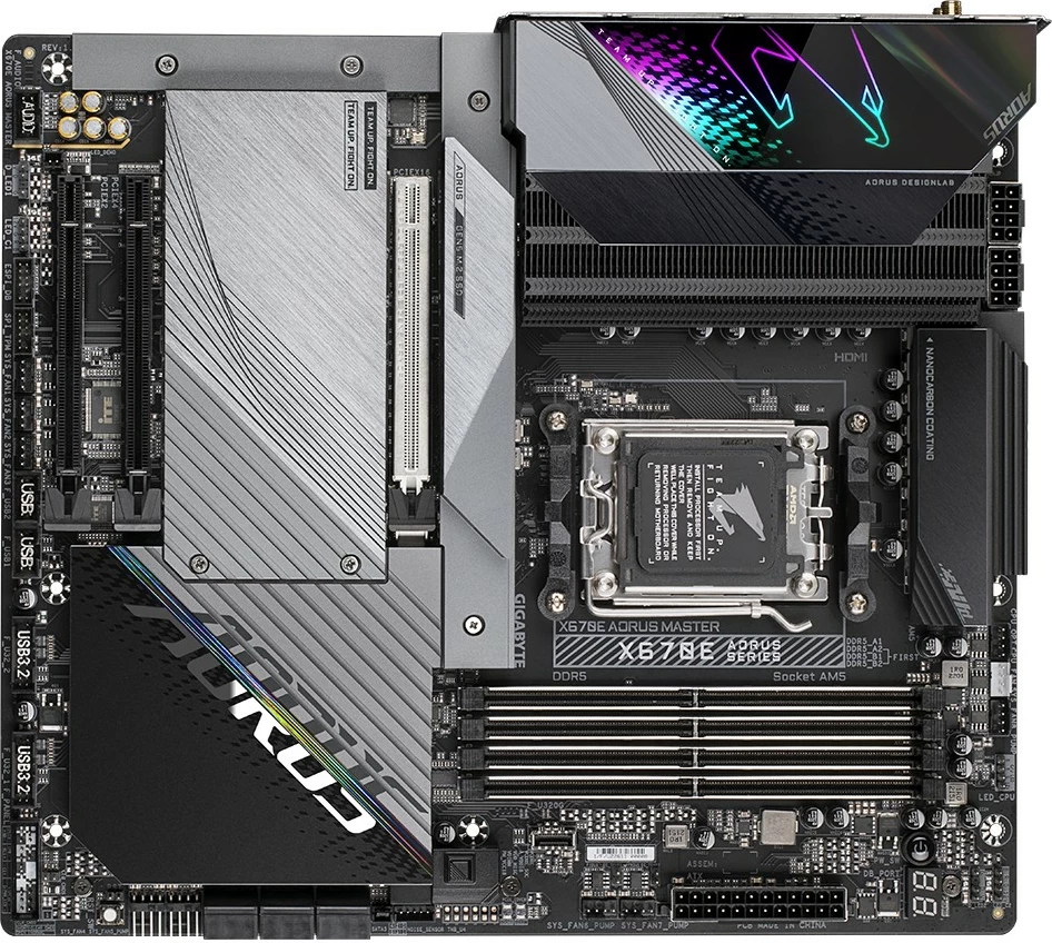 Pllakë amë Gigabyte X670E AORUS MASTER, AMD, Socket AM5, DDR5-SDRAM, 128 GB