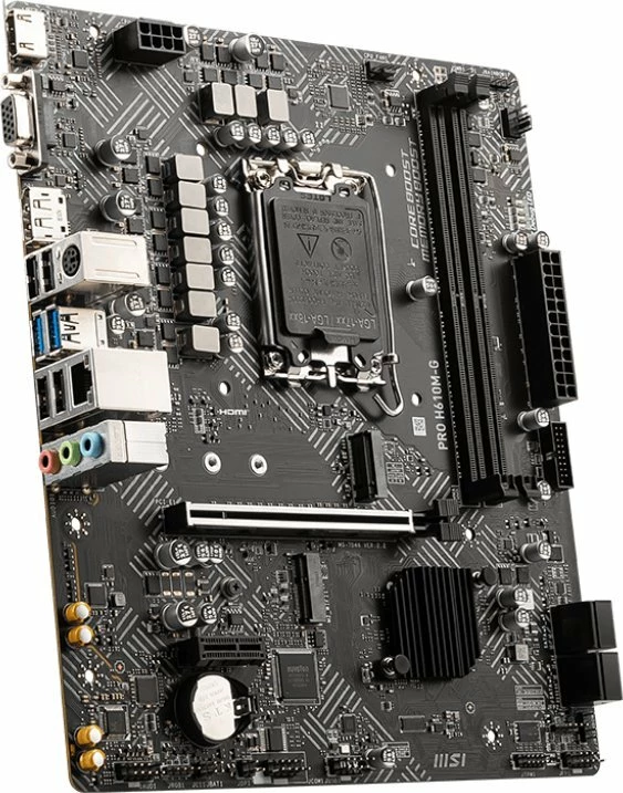 Pllakë amë MSI PRO H610M-G Micro ATX, 2x RAM slot, 4x SATA3, LAN 1GbE, 7.1 audio, set me 2x kabllo SATA