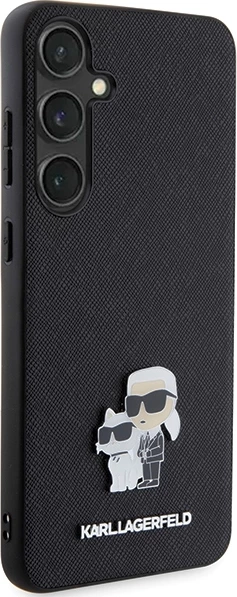 Mbështjellës Karl Lagerfeld Saffiano Karl&Choupette Pin për Samsung Galaxy S24+ S926, i zi