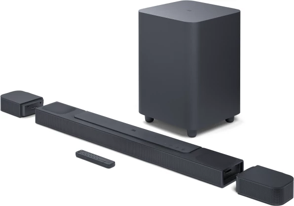 Soundbar JBL Bar 800 5.1.2 720W, Bluetooth 5.0, Wi‑Fi 6, HDMI eARC, Dolby Atmos, me subwoofer pa tela, e zezë