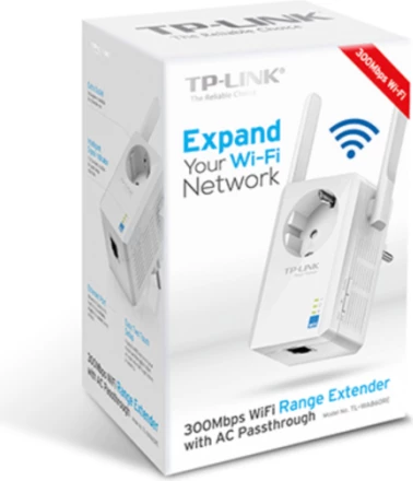 Zgjerues WiFi TP-LINK TL-WA860RE 300Mbps, prizë e integrume, 1x Ethernet, i bardhë
