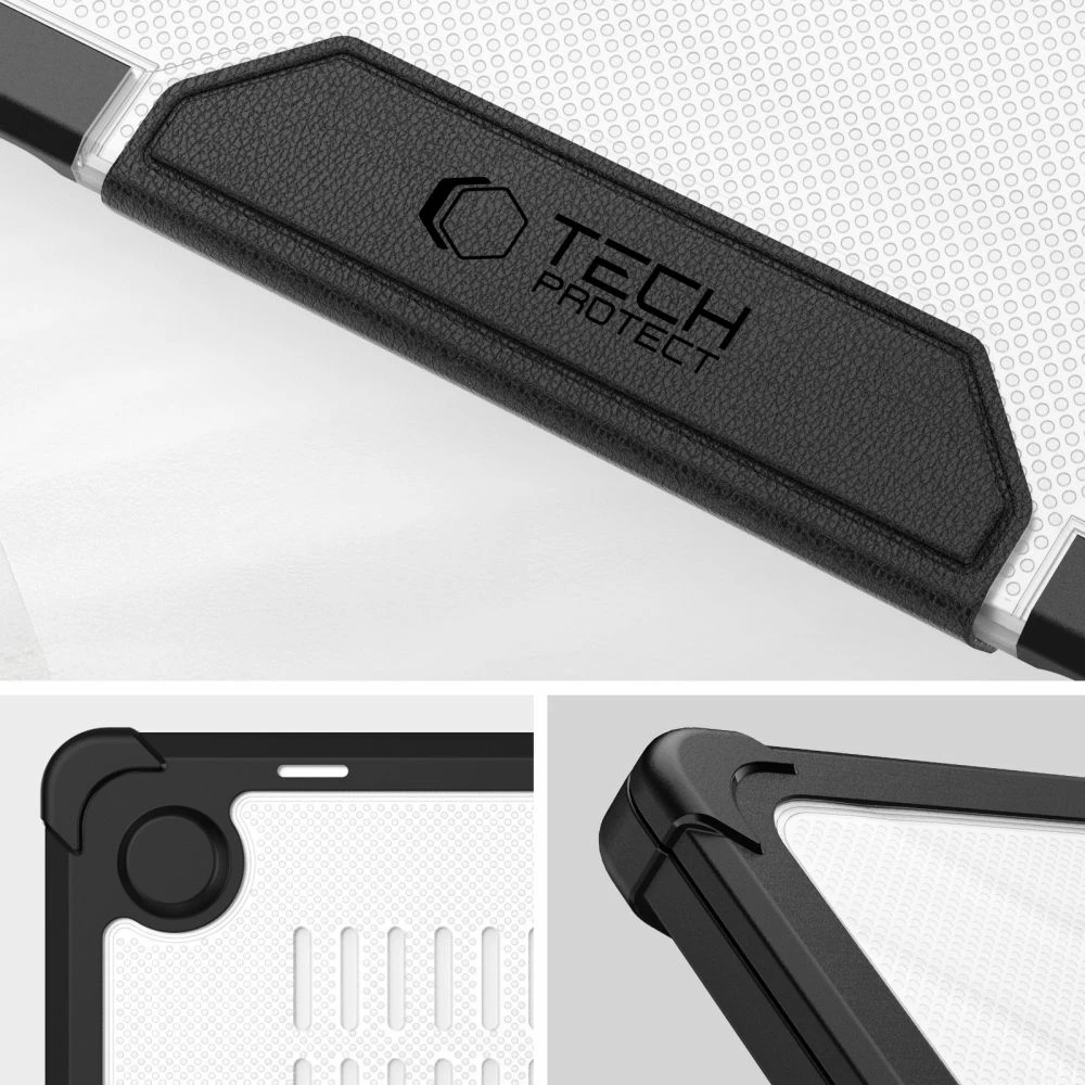 Mbështjellës Tech-Protect SmartShell Pro për MacBook Air 13" M2/M3/M4, i tejdukshëm dhe i zi
