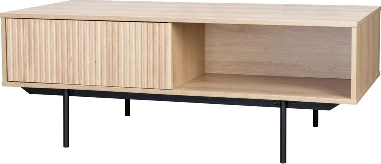 Tavolinë kafeje Rigote, 1 sirtar, sonoma e zezë, 120x59x45