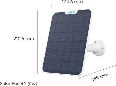 Panel diellor Reolink Solar Panel 2, 6 W, 6 V, USB Type-C, 4 m
