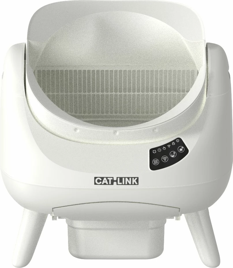 kuti inteligjente për rërë mace CATLINK Open X C08 Scooper, kontroll me aplikacion, Wi‑Fi 2.4/5 GHz, 12 L kontejner mbeturinash, e bardhë