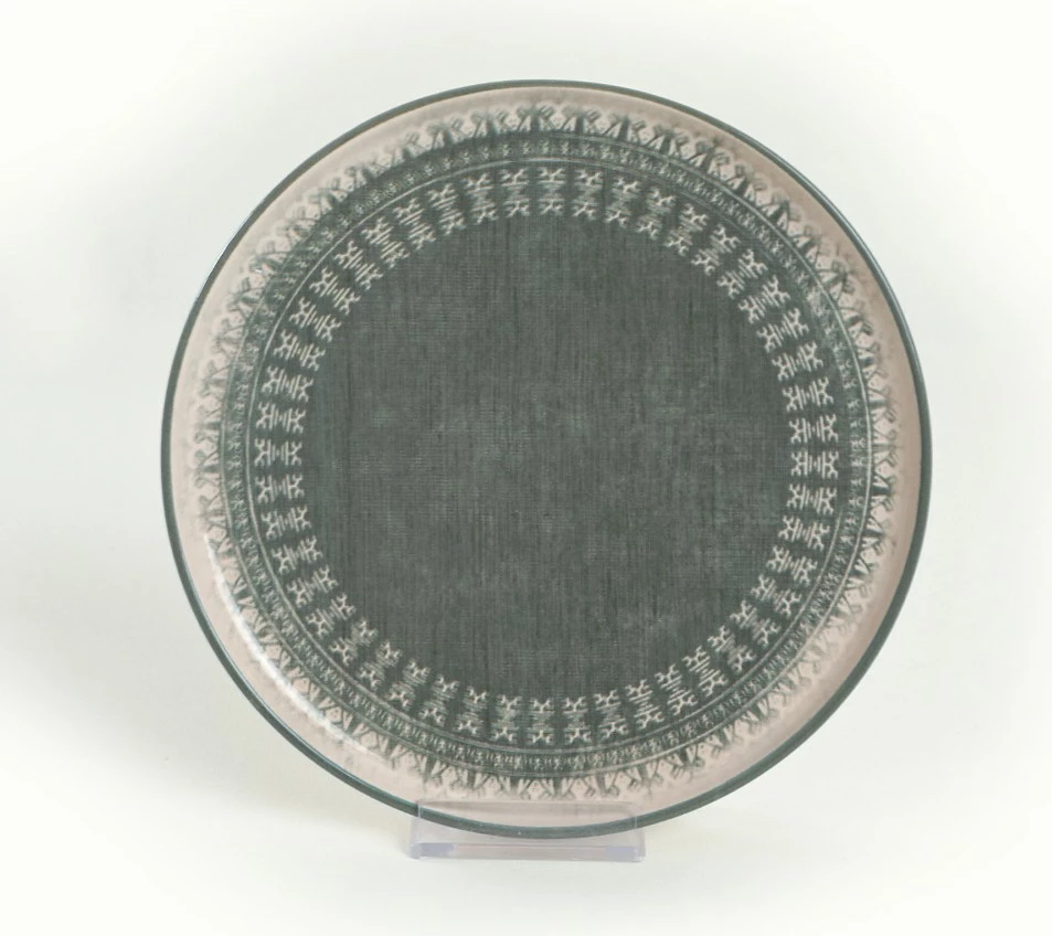Set enësh për drekë, qeramikë, 24 copë, Hermia Concept, TY039124F030AD80M00MAET000, ngjyrë e gjelbër/krem