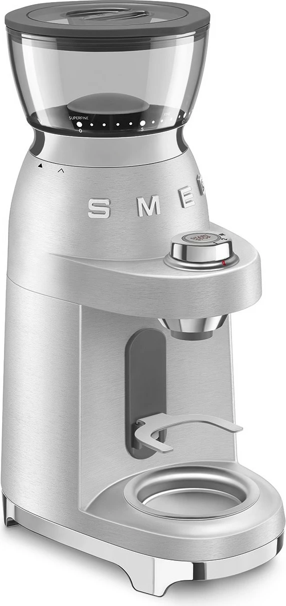 Mulli kafeje Smeg CGF02SSEU 50s Style, argjendtë