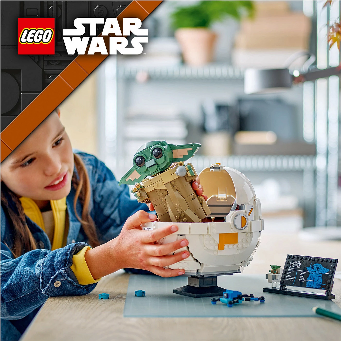Set ndërtimi LEGO Star Wars Grogu, shumëngjyrësh