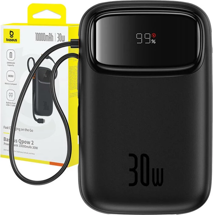 Powerbank Baseus QPow 2 10000mAh 30W 2xUSB-C, zi