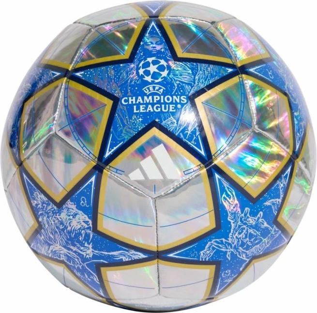 Top futbolli adidas për të gjithë, hiri/kaltër [Madhësia: 4]