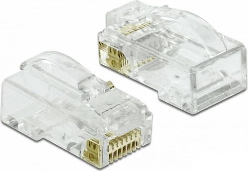 Konektor RJ-45 DeLOCK 86473, Cat6 UTP, 20 copë, transparent