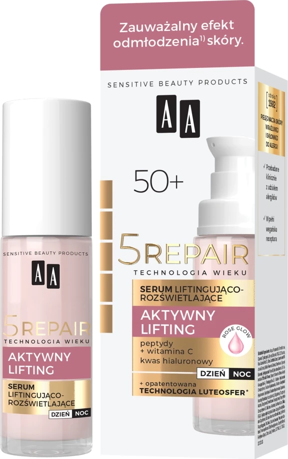Serum fytyre AA Technology Age 50+ Lifting & Brightening, 30ml për femra