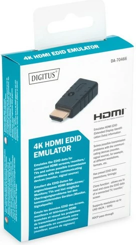 Adapter HDMI EDID Emulator Digitus DA-70466, 4K UHD, i zi